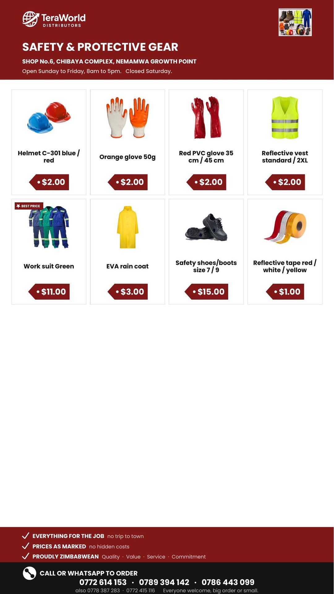Safety & Protective Gear price list